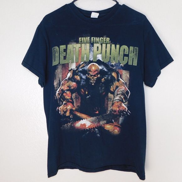 Five Finger Death Punch Tee Shirt Adult M Band Metal Music Graphic Short Sleeve - Picture 1 of 9